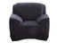 Plush Stretch Couch Sofa Cover Furniture Protector for Single-Seat Dark Grey Carousel 1