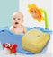 Baby Silicone Bath Brush Super Soft Kids Bath Brush Multifunctional Bath Brush Carousel 4