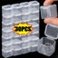 5-30Pcs Cube Mini Storage Box Clear Beads Jewelry Container Case Carousel 2