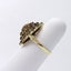 Art Nouveau 14k Yellow Gold 5.62ctw Garnet Double Halo Flower Cluster Ring Carousel 3