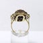 Art Nouveau 14k Yellow Gold 5.62ctw Garnet Double Halo Flower Cluster Ring Carousel 4