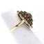 Art Nouveau 14k Yellow Gold 5.62ctw Garnet Double Halo Flower Cluster Ring Carousel 5