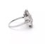 Antique Art Deco Platinum Natural Sapphire & Diamond Halo Geometric Platter Ring Carousel 3