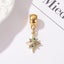 $1 reserve Sparkling Gold tone octagonal Star Charm with Multicoloured Crystals Carousel 3