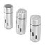 pepper shaker set spice shaker 3Pcs Salt and Pepper Shakers Set Stainless Steel Carousel 5
