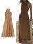 Women's Splicing Design Backless Dress Hanging Neck Neckline Carousel 2