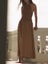Women's Splicing Design Backless Dress Hanging Neck Neckline Carousel 6