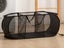 3-Compartment Popup Laundry Basket Collapsible Mesh Clothes Storage Basket Black Carousel 2