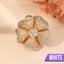 Cerise Adjustable Statement Ring - Oversized, Flower, Floral, Stylised, Gold,... Carousel 19