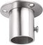 Stainless Steel Curtain Rod Brackets - Set of 4 in Silver Carousel 4