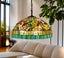 Large 46cm shade New Design Handmade Tiffany Pendant Light Carousel 6