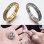 2 Rotating Stress Toys gold Silver Bendable Rings Manual Finger Stress Carousel 3