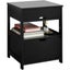 Black Bedside Table with 2 Drawers Carousel 1