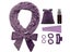2X Heatless Hair Curling Set Heatless Hair Curler Headband Hair Tie Green Purple Carousel 2