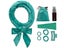 2X Heatless Hair Curling Set Heatless Hair Curler Headband Hair Tie Green Purple Carousel 3