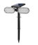SOLAR FLOODLIGHT 2 HEADS 270° PIR SENSOR Footpath/wall mount dual purpose Carousel 9