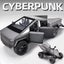 1:24 Cybertruck Model Silver Pickup Truck Diecast Metal Toy Cars with Carousel 2