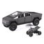 1:24 Cybertruck Model Silver Pickup Truck Diecast Metal Toy Cars with Carousel 1