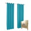 Pair Of Blockout Plain Eyelet Curtains Blue Curtains & Drapes Carousel 1