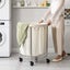 Rolling Laundry Basket - Cream Carousel 4