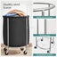 Rolling Laundry Basket - Black Carousel 4