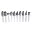 Hard Tungsten Steel Rotary File 10Pcs Silver Carousel 2
