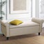 Artiss Storage Blanket Box Linen Fabric Arm Foot Stool Couch Chest Large Blanket Carousel 6