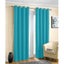 Pair Of Blockout Plain Eyelet Curtains Blue Curtains & Drapes Carousel 2