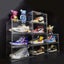 Sedy 5Pc Black Stackable Shoe Display Box Hard Acrylic Sneaker Storage Container Carousel 3