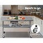 Cefito 1829 X 762Mm Commercial Stainless Steel Kitchen Bench With 4Pcs Castor Wh Carousel 5