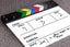 2Pcs Clapperboard Action Scene Clapper Board TV Movie Slate Film Board-White Carousel 3