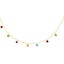14k Real Yellow Gold and Semi-Precious Stone Necklace Carousel 1