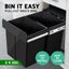 Cefito 2X20l Pull Out Bin - Black Carousel 4