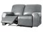 Water-resistant PU Leather Recliner Cover Sofa Slipcover for 2-Seater Grey Carousel 1