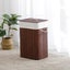 Sherwood Tall Rectangular Folding Bamboo Laundry Hamper & Lid 40x30x60cm Carousel 2