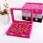 Velvet Ring Earring Jewelry Display Organizer Box Tray Holder Storage Case Carousel 12