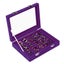 Velvet Ring Earring Jewelry Display Organizer Box Tray Holder Storage Case Carousel 15