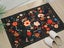 60x90cm Door Mat Indoor Entrance Rug Washable Boho Floral Small Area Rug Black Carousel 3