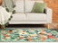 50x80cm Door Mat Indoor Entrance Rug Washable Boho Floral Small Area Rug Green Carousel 5