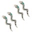 snake earrings fashion earrings 4Pcs Snake Earrings Fashion Metal Wild Dangle Carousel 2