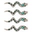 snake earrings fashion earrings 4Pcs Snake Earrings Fashion Metal Wild Dangle Carousel 3