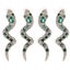 snake earrings fashion earrings 4Pcs Snake Earrings Fashion Metal Wild Dangle Carousel 5