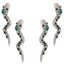 snake earrings fashion earrings 4Pcs Snake Earrings Fashion Metal Wild Dangle Carousel 8
