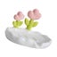 soap tray box Creative Cute Flower PP Soap Box Household Soap Drain Washing Carousel 2