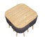 Jupiter(R) Klein Space Saver Dining Set- Light Oak/Grey Carousel 3