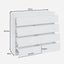 8 Drawers Tallboy - White Carousel 3