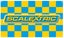 Scalextrics Branding on a Yellow & Blue Chequered 60x90cm Banner Flag Carousel 1