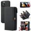 iPhone 13 Pro Wallet 17 Cards Magnetic Detachable 2 in 1 Cover Case BLACK Carousel 1