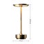 Rechargeable Cordless LED Table Lamp Touch Sensor Portable Night Light - Black Carousel 2