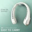 Portable Rechargeable Bladeless Neck Fan Hands-Free Wearable Cooling Fan-White Carousel 4